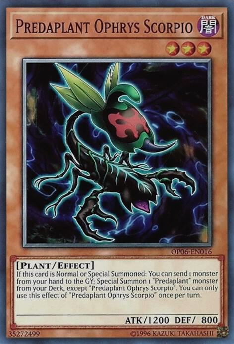 Predaplant Ophrys Scorpio OP06-EN016 card from OTS Tournament Pack 6