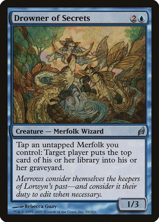 Drowner of Secrets 58 card from Lorwyn
