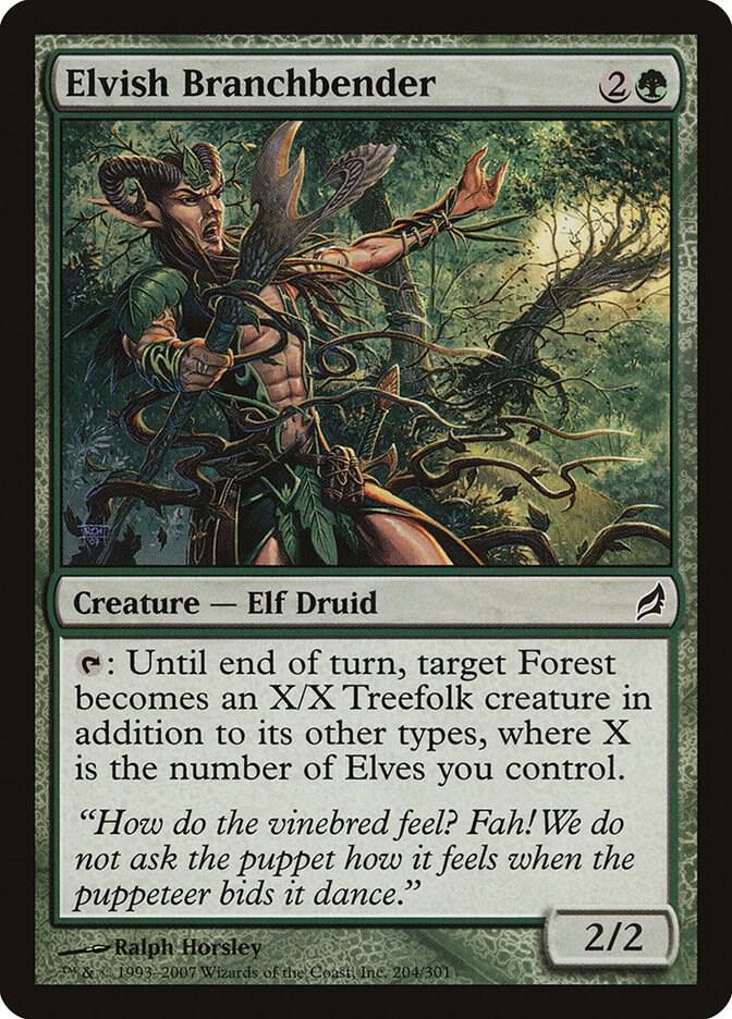 Elvish Branchbender 204 card from Lorwyn
