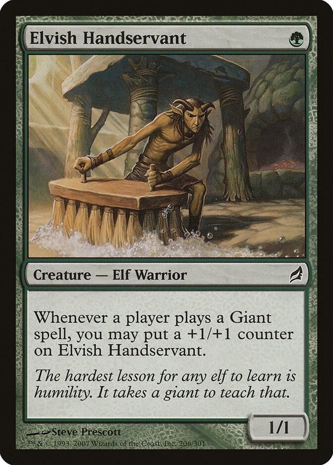 Elvish Handservant 206 card from Lorwyn