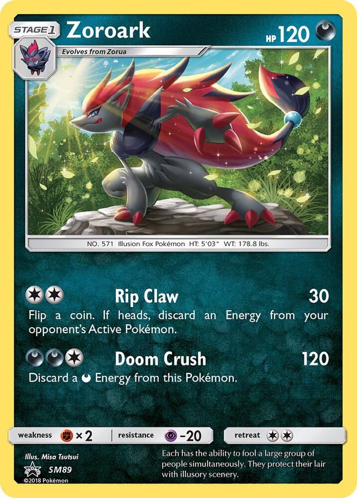 Zoroark SM89 card from SM Promos