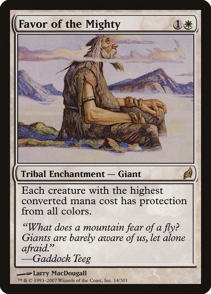 Favor of the Mighty 14 card from Lorwyn