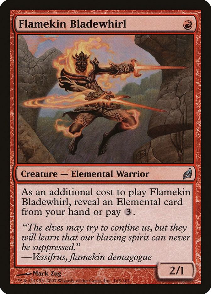 Flamekin Bladewhirl 165 card from Lorwyn