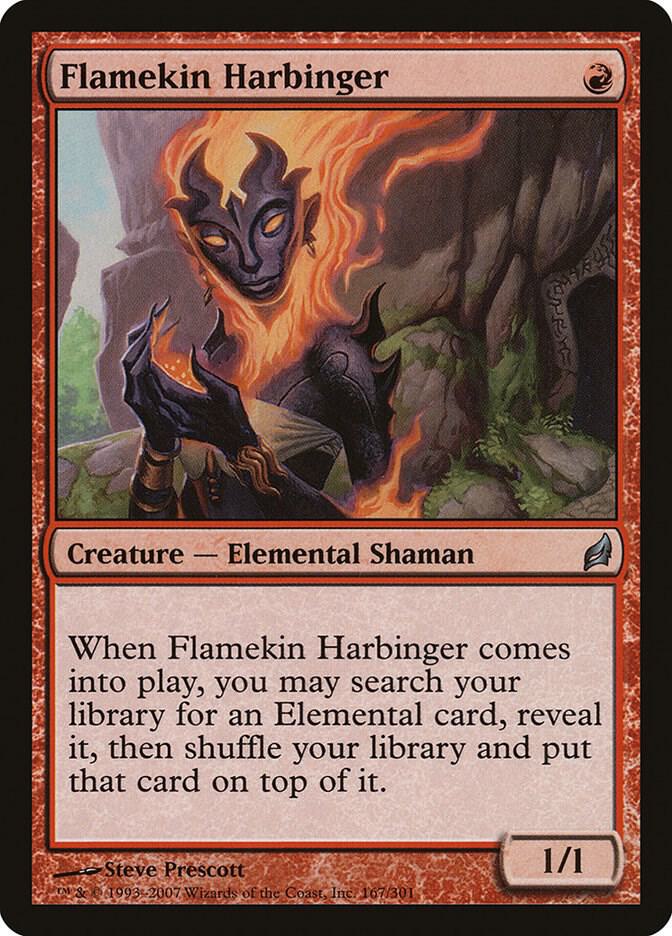 Flamekin Harbinger 167 card from Lorwyn
