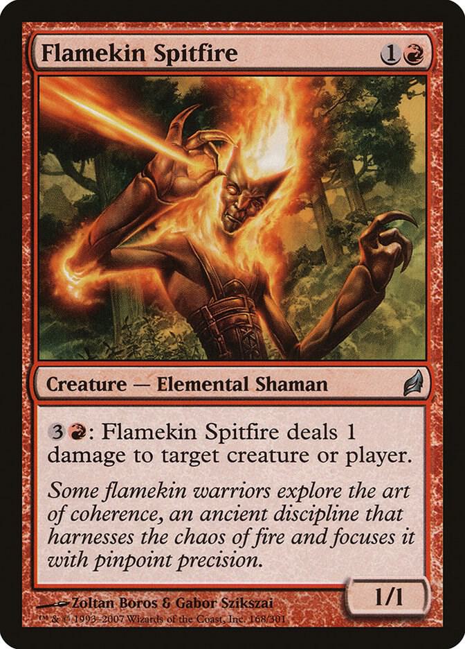 Flamekin Spitfire 168 card from Lorwyn
