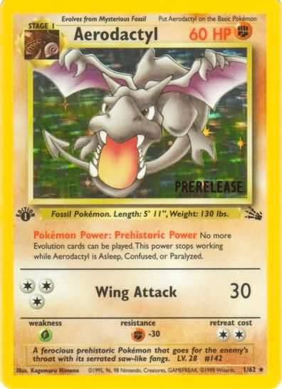 Aerodactyl (Prerelease) 01/62 card from WoTC Promo