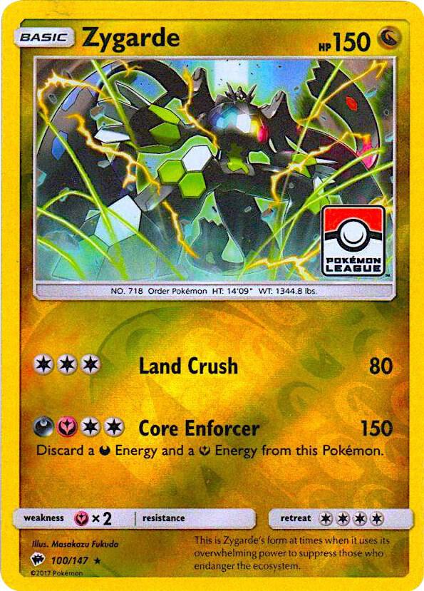 Zygarde (Pokemon League) 100/147 card from League & Championship Cards