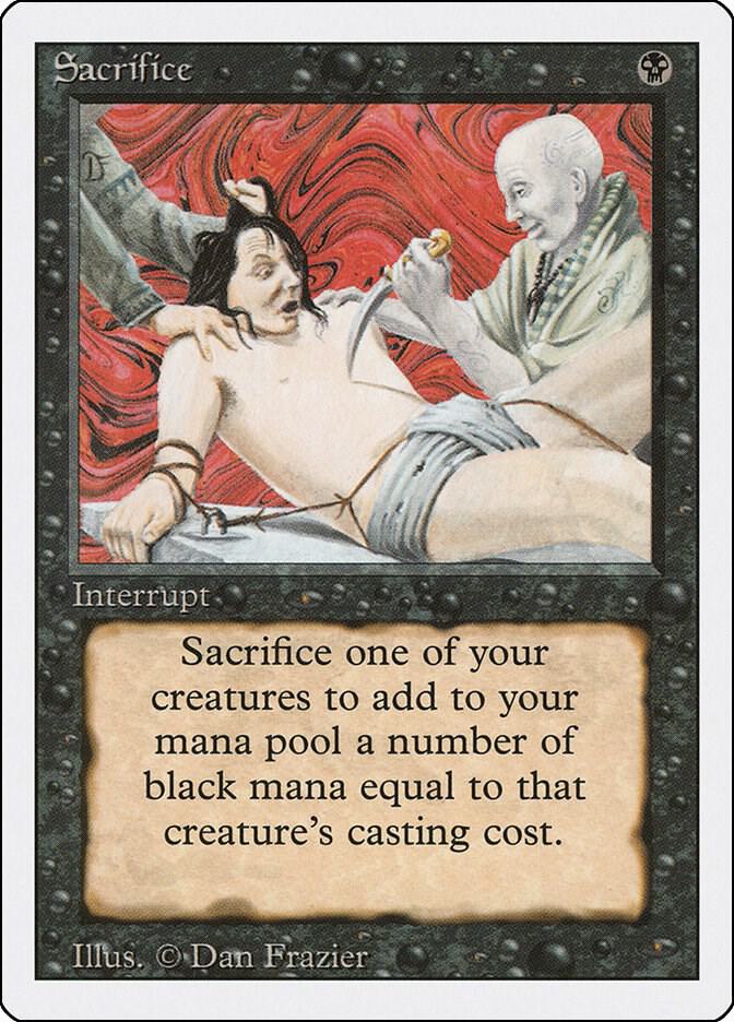 Sacrifice card from Revised Edition
