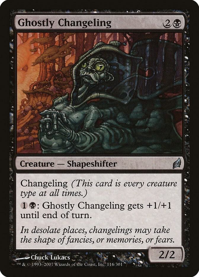 Ghostly Changeling 116 card from Lorwyn