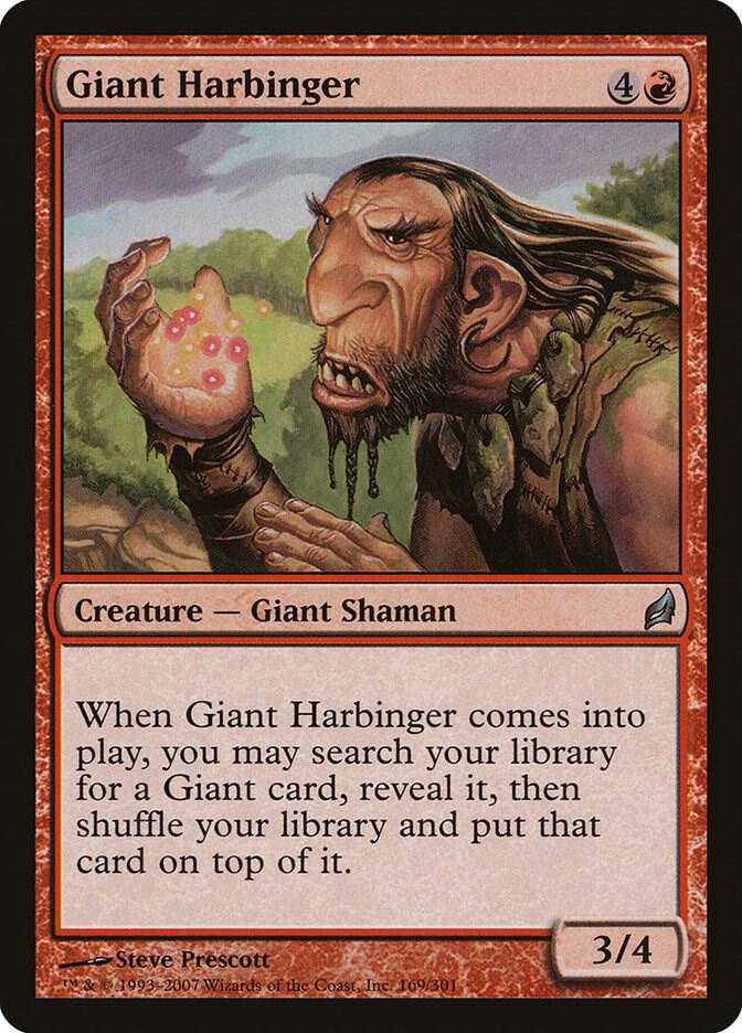 Giant Harbinger 169 card from Lorwyn