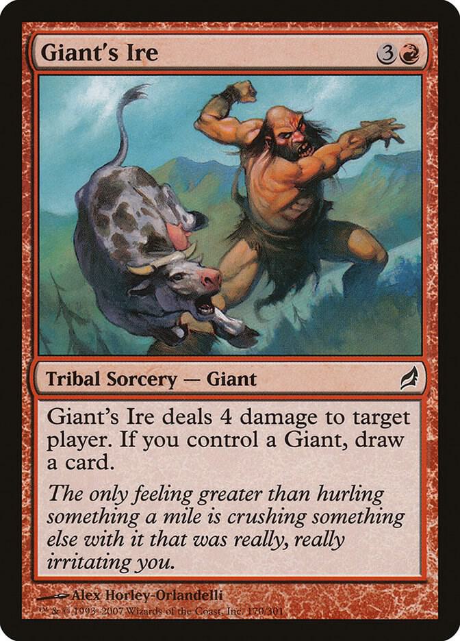 Giant's Ire 170 card from Lorwyn