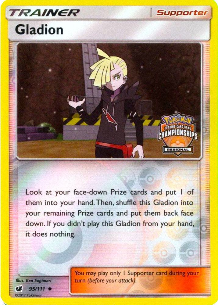 Gladion - 95/111 (Regional Championships) 095/111 card from League & Championship Cards