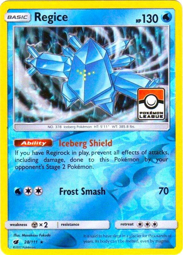 Regice - 28/111 (Pokemon League) 028/111 card from League & Championship Cards