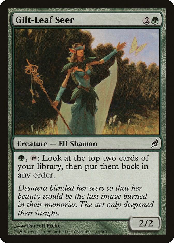 Gilt-Leaf Seer 215 card from Lorwyn