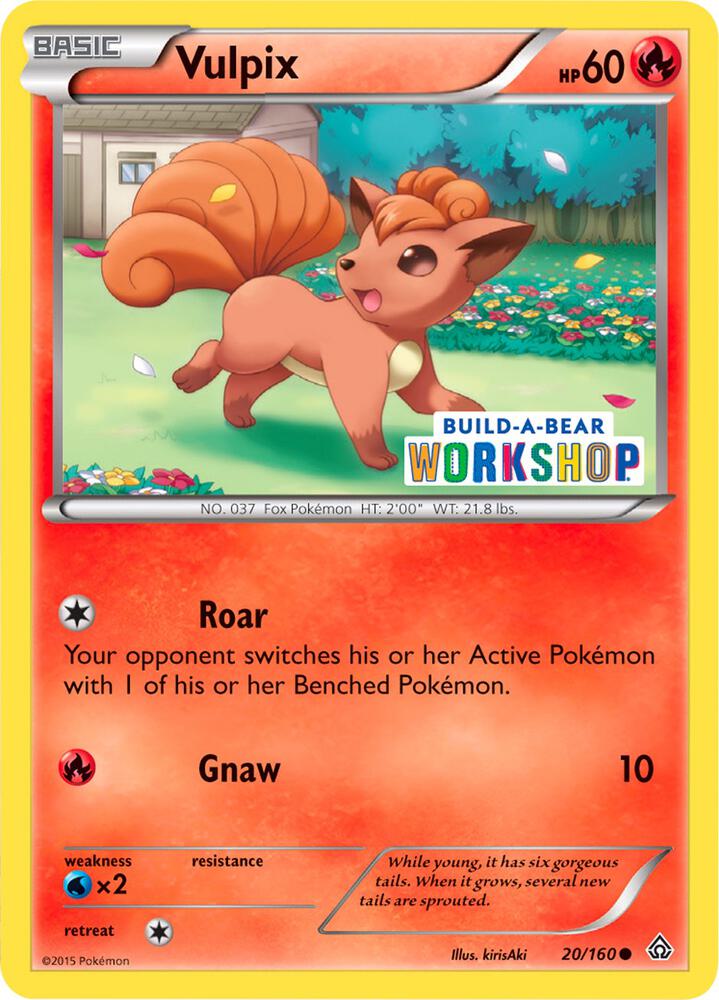 Vulpix - 20/160 (Build-A-Bear Workshop Exclusive) 020/160 card from Miscellaneous Cards & Products