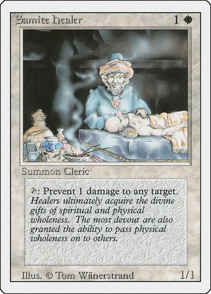 Samite Healer card from Revised Edition