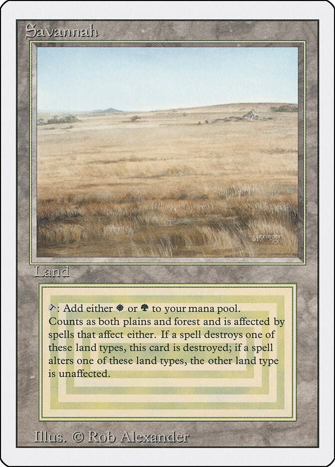 Savannah card from Revised Edition
