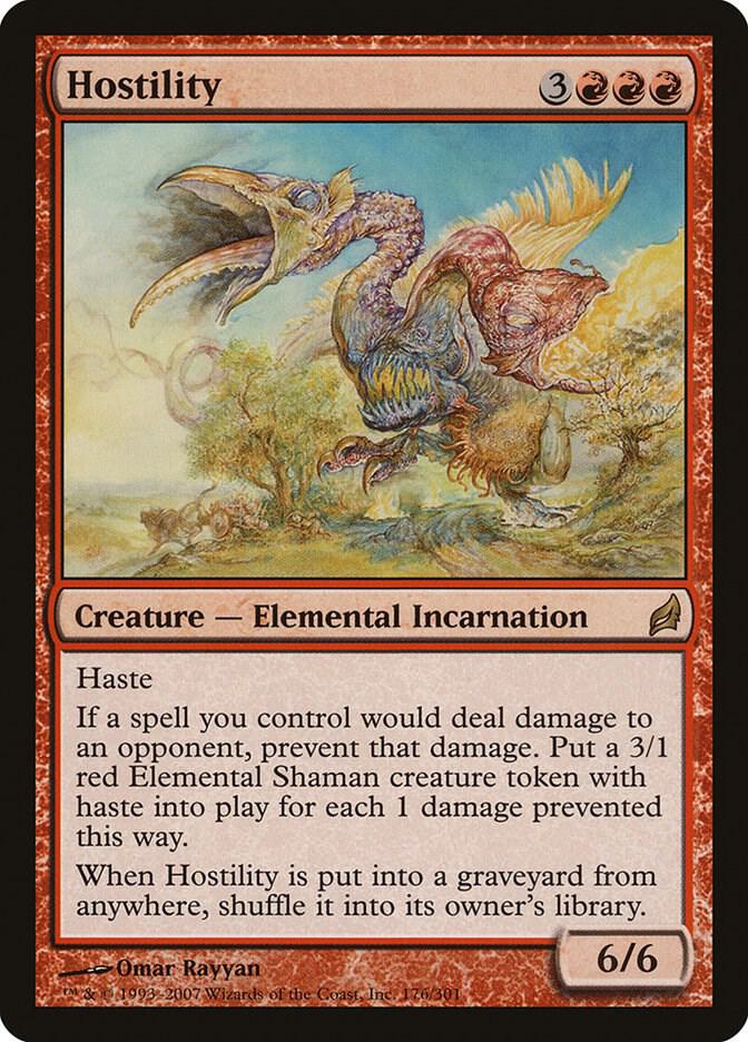 Hostility 176 card from Lorwyn