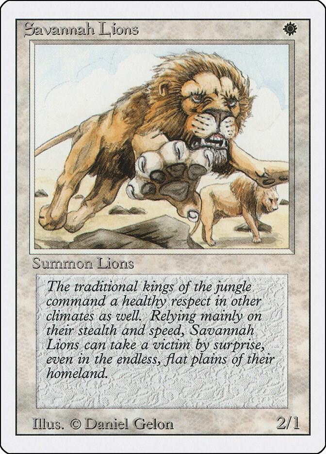 Savannah Lions card from Revised Edition