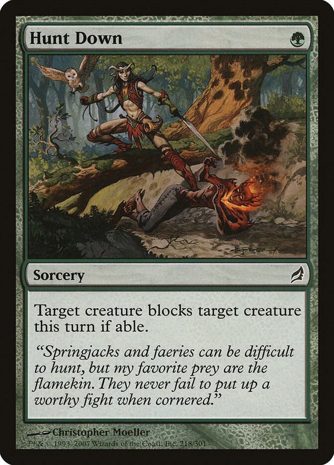 Hunt Down 218 card from Lorwyn