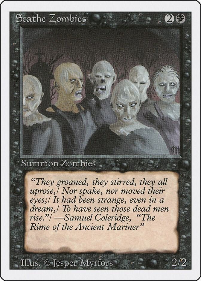Scathe Zombies card from Revised Edition