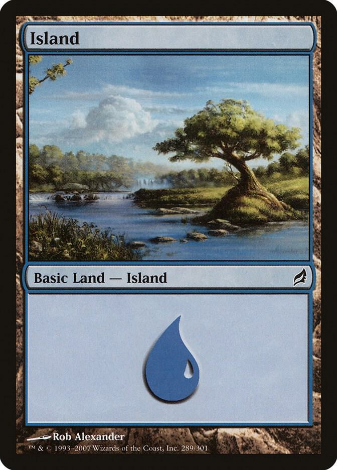 Island 289 card from Lorwyn