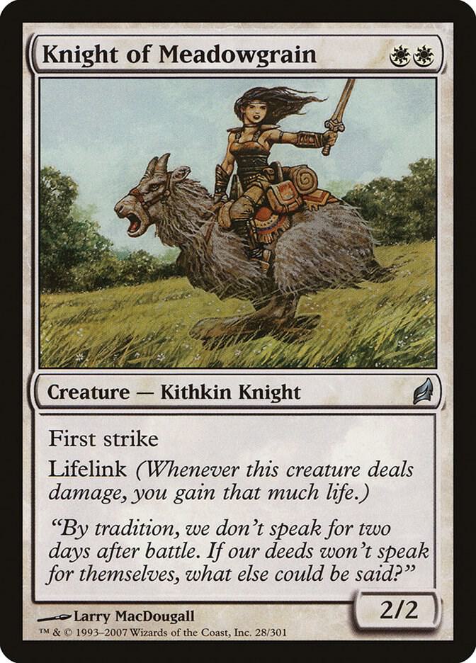 Knight of Meadowgrain 28 card from Lorwyn