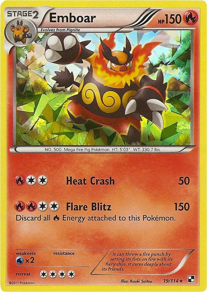Emboar - 19/114 (Cracked Ice Holo) 019/114 card from Deck Exclusives