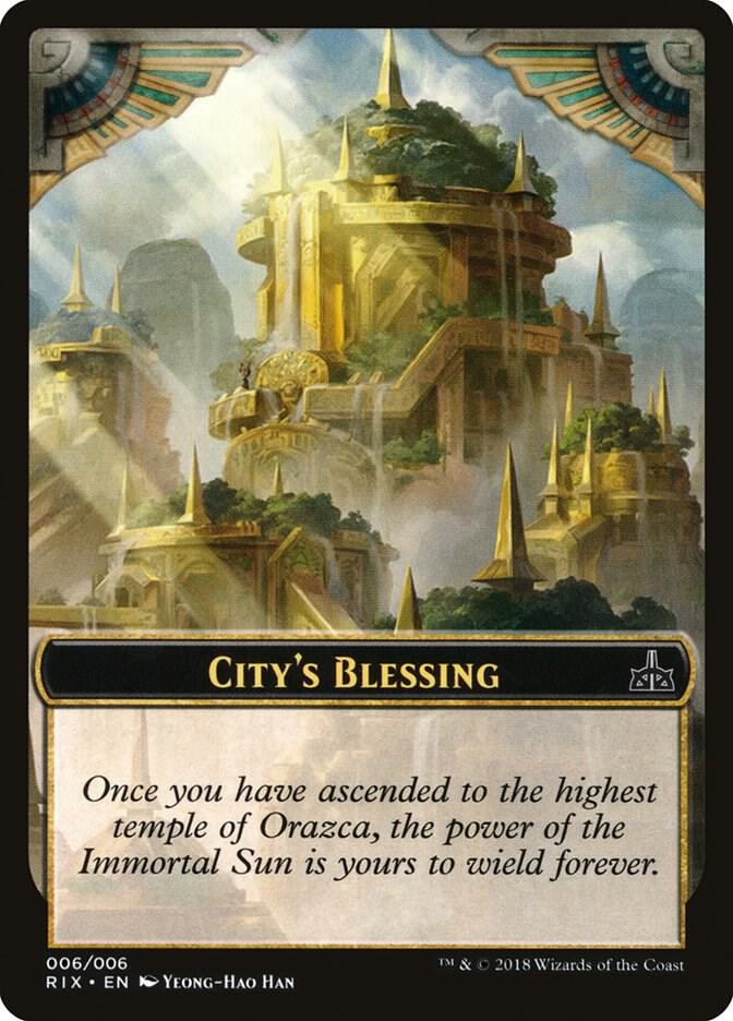 City's Blessing Token 6 card from Rivals of Ixalan