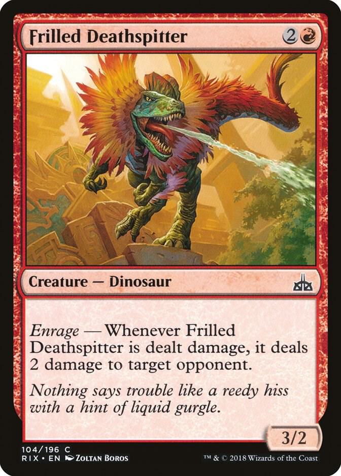 Frilled Deathspitter 104 card from Rivals of Ixalan