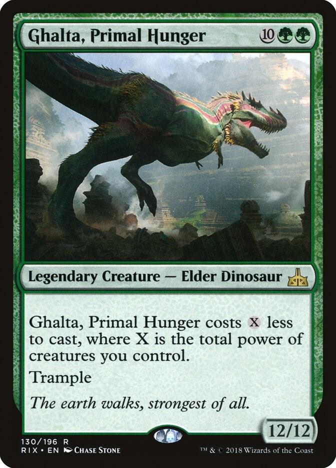 Ghalta, Primal Hunger 130 card from Rivals of Ixalan
