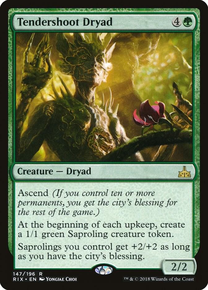 Tendershoot Dryad 147 card from Rivals of Ixalan