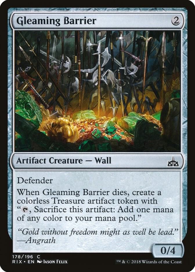 Gleaming Barrier 178 card from Rivals of Ixalan