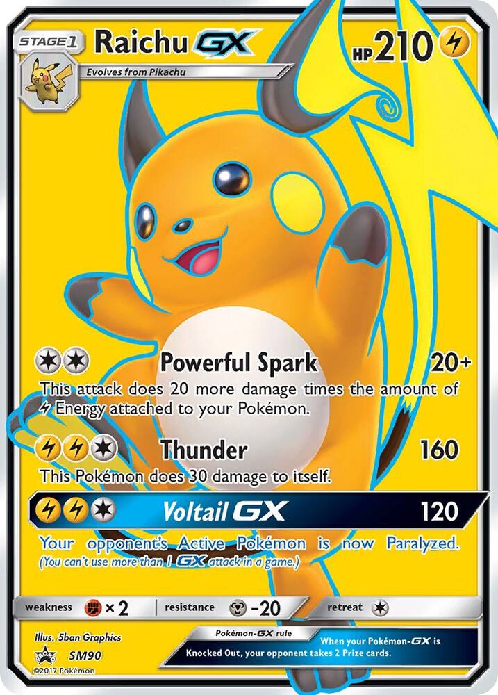 Raichu GX SM90 card from SM Promos