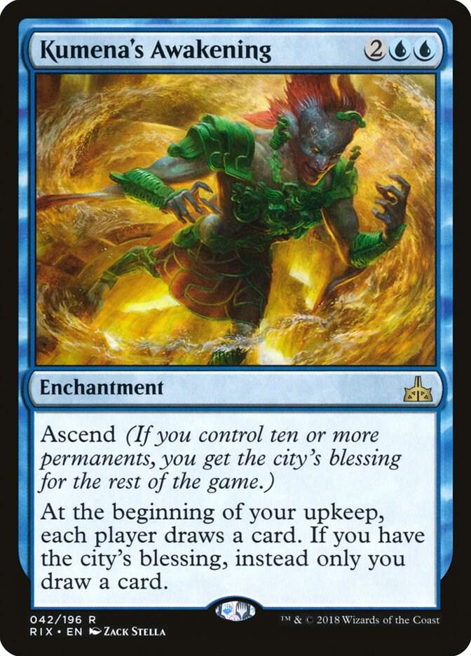 Kumena's Awakening 42 card from Rivals of Ixalan