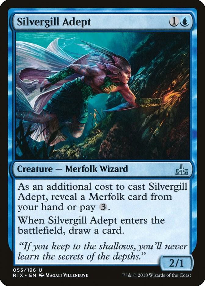 Silvergill Adept 53 card from Rivals of Ixalan
