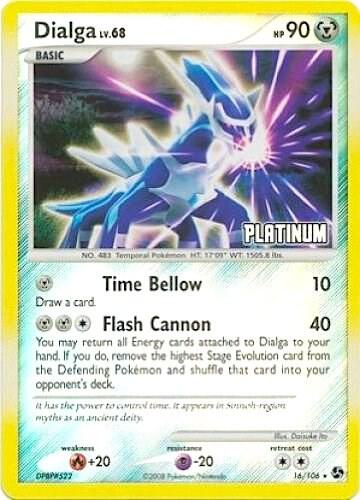 Dialga - 16/106 [Platinum] 016/106 card from Burger King Promos