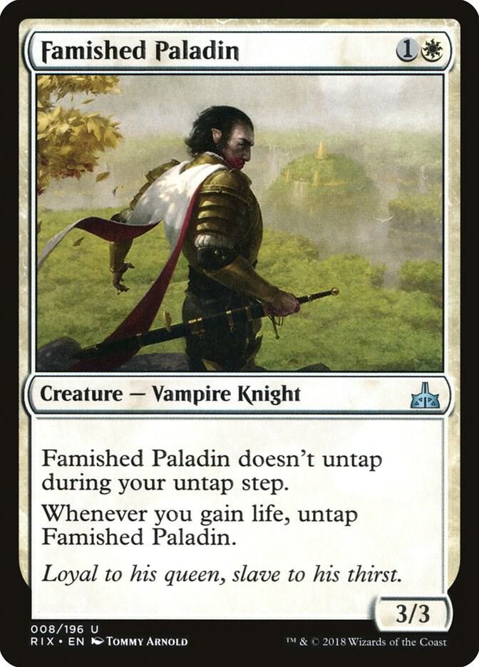Famished Paladin 8 card from Rivals of Ixalan