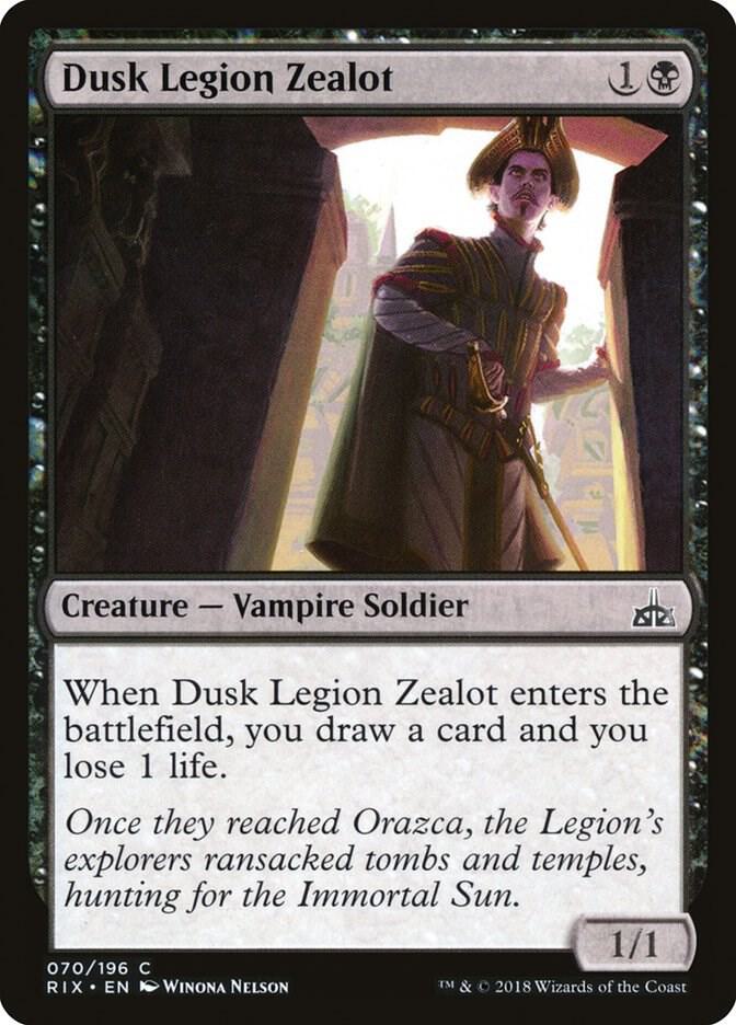 Dusk Legion Zealot 70 card from Rivals of Ixalan