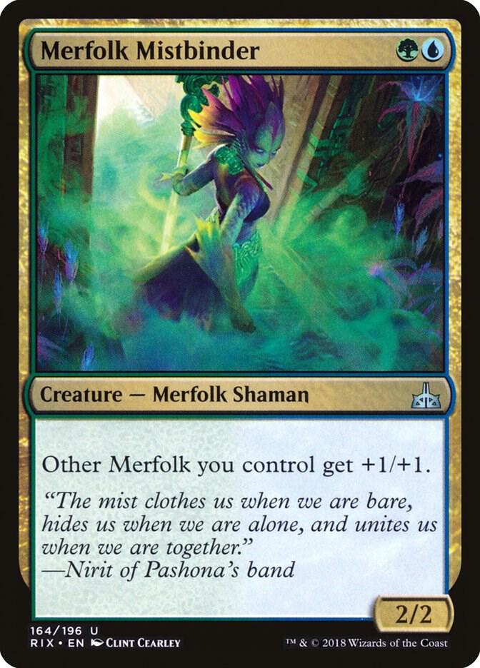 Merfolk Mistbinder 164 card from Rivals of Ixalan