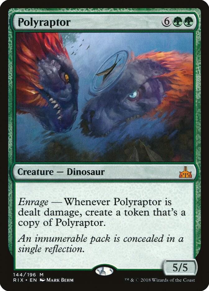 Polyraptor 144 card from Rivals of Ixalan