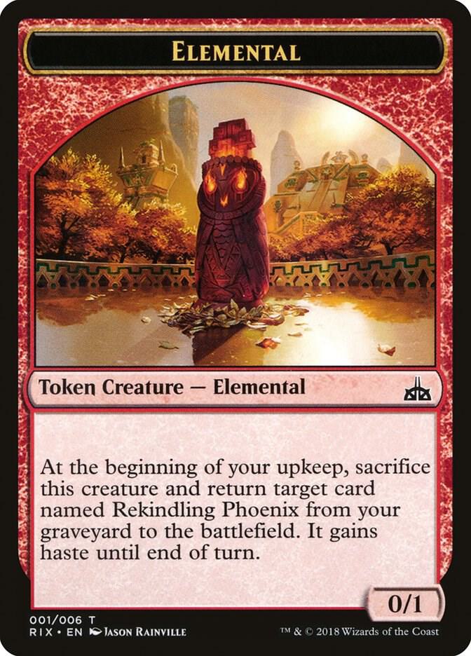 Elemental Token 1 card from Rivals of Ixalan
