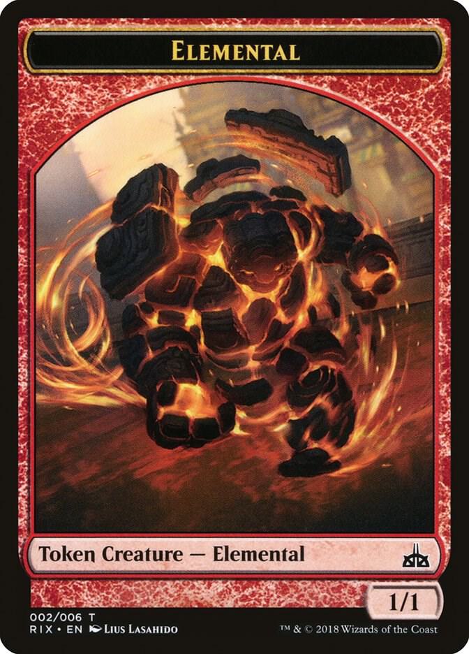 Elemental Token 2 card from Rivals of Ixalan