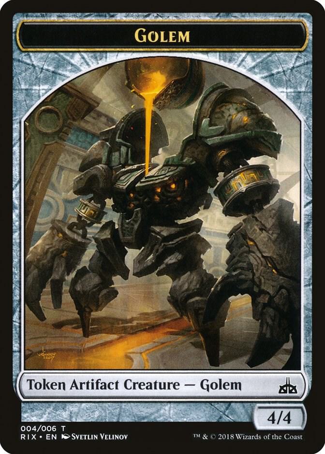 Golem Token 4 card from Rivals of Ixalan