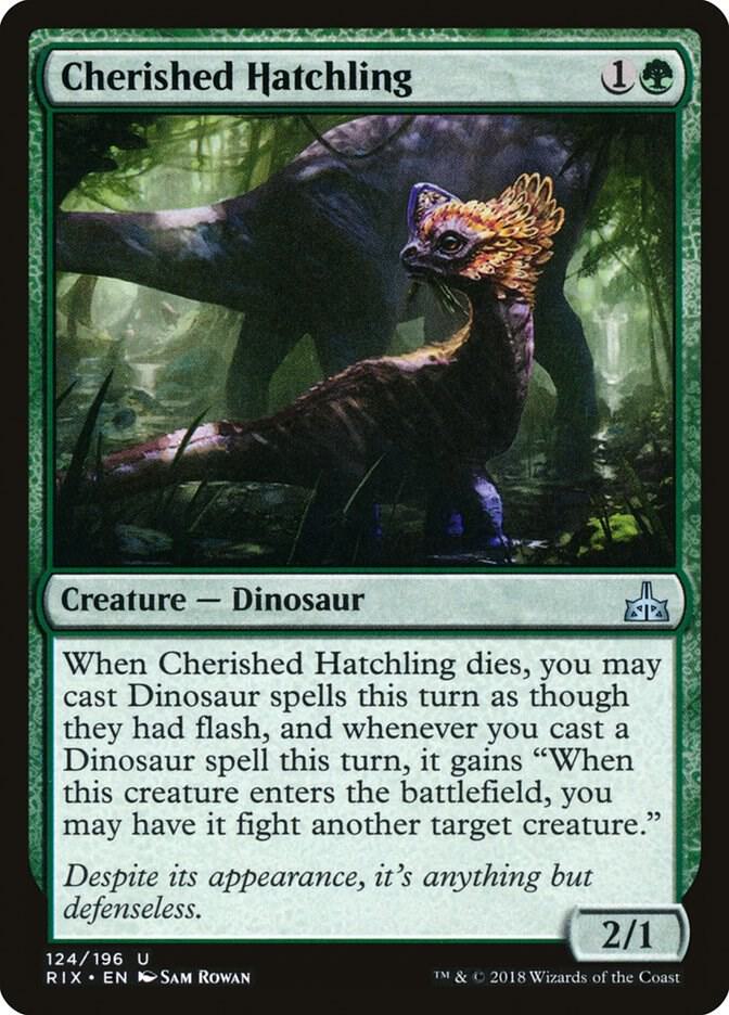 Cherished Hatchling 124 card from Rivals of Ixalan