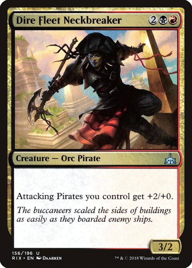 Dire Fleet Neckbreaker 156 card from Rivals of Ixalan
