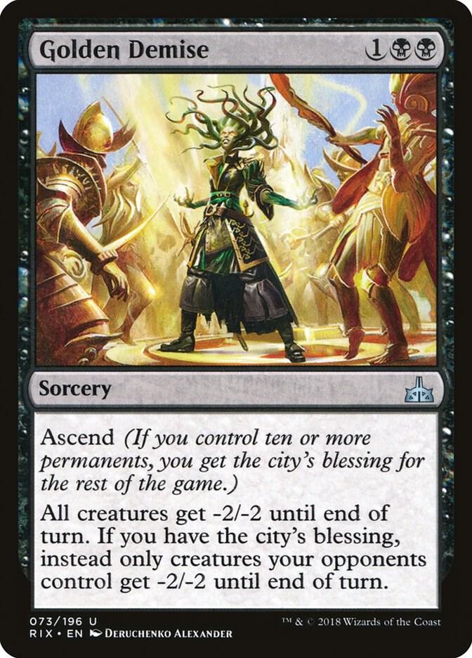 Golden Demise 73 card from Rivals of Ixalan