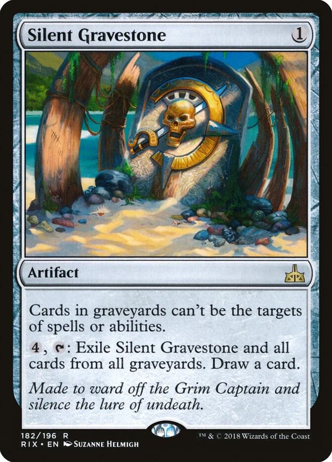 Silent Gravestone 182 card from Rivals of Ixalan