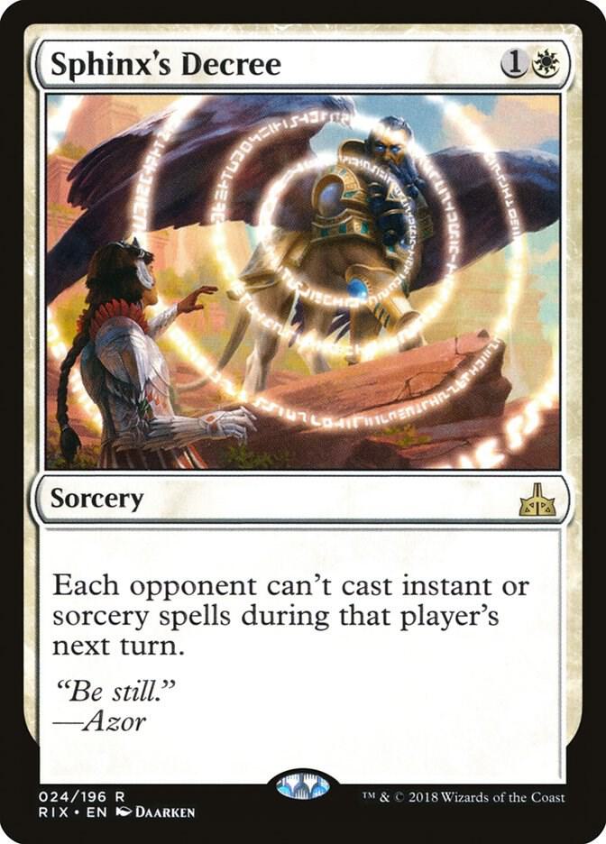Sphinx's Decree 24 card from Rivals of Ixalan
