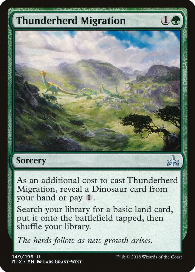 Thunderherd Migration 149 card from Rivals of Ixalan